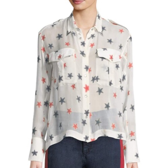 rag & bone Pearson silk star blouse - Picture 3 of 4